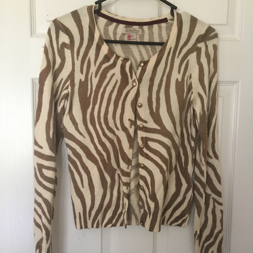 Lucky Brand Zebra Cardigan