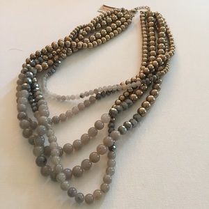 5 strand beaded statement necklace