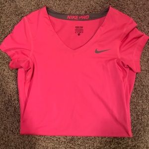 Nike pro XS pink stretchy shirt