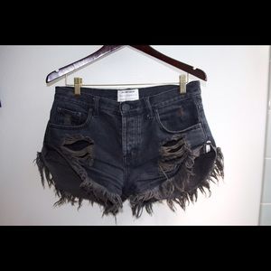 One teaspoon black denim shorts