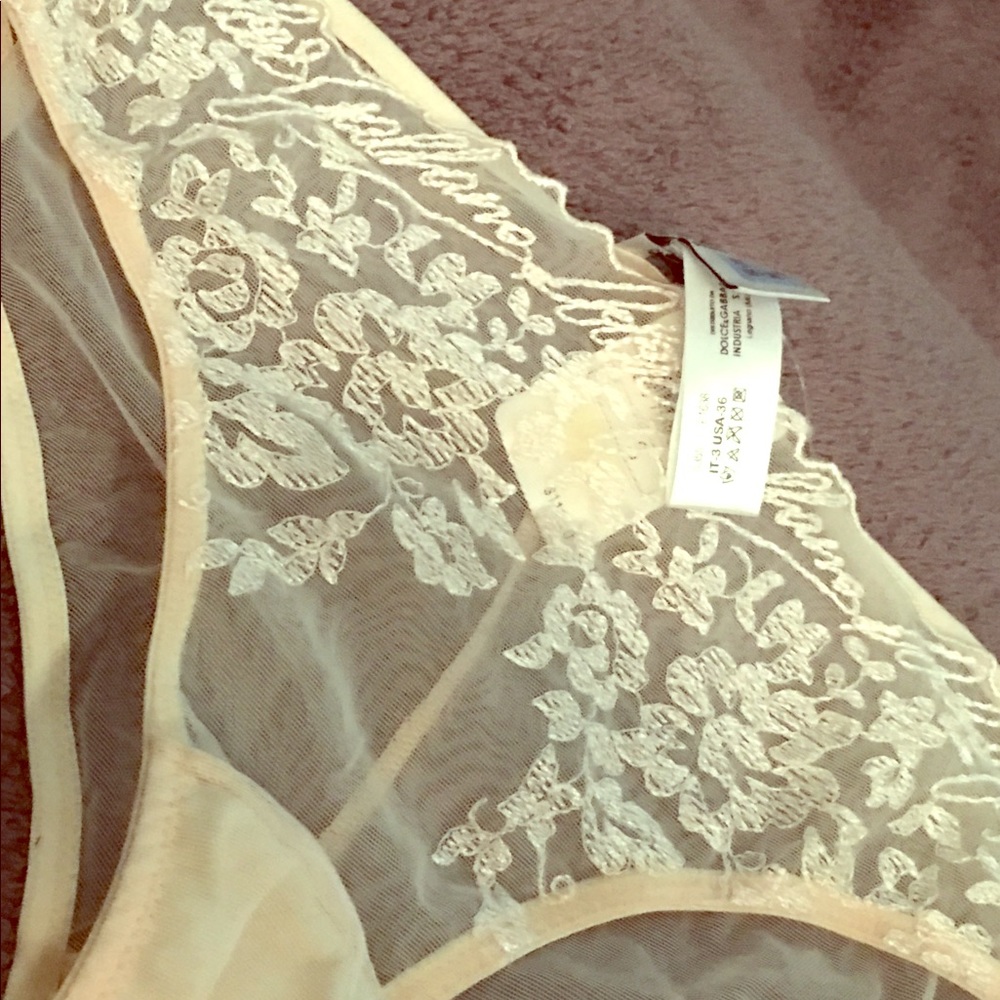 NWT Dolce and Gabbana Embroidered Panties L Size 3