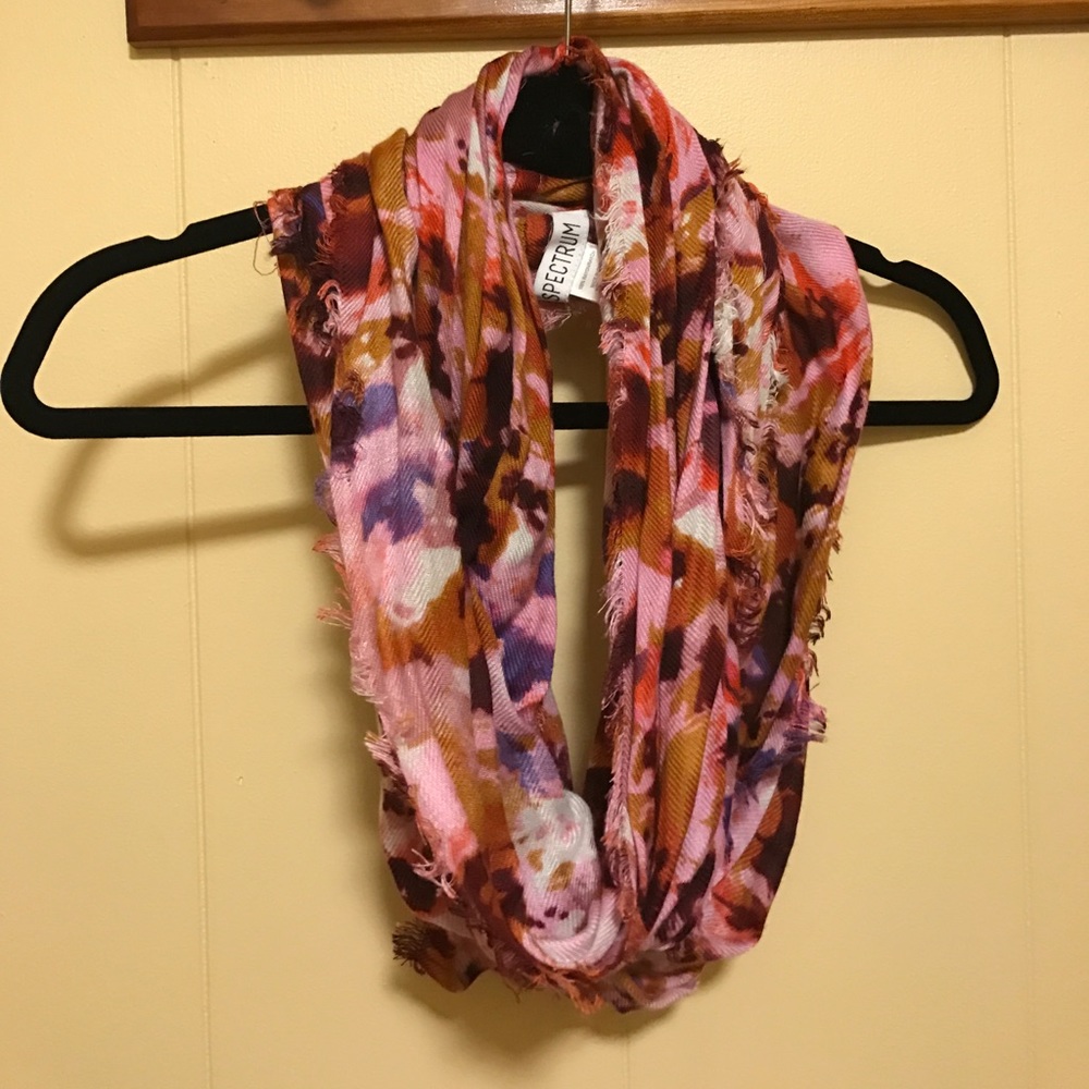 Pink print infinity scarf