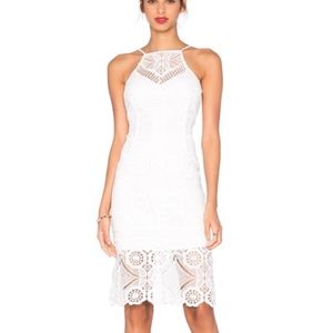 NWOT J.O.A. White Lace Midi Dress