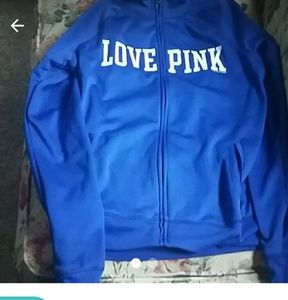 Love pink zip up shirt no hood brand new no tags