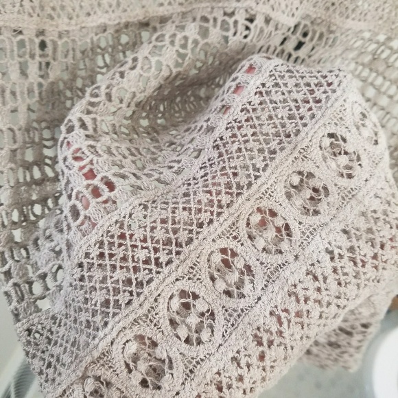 Mauve see-through midi dress - Picture 3 of 4