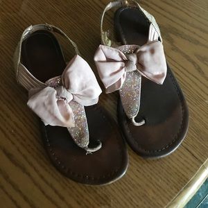 Pastel pink bow shoes