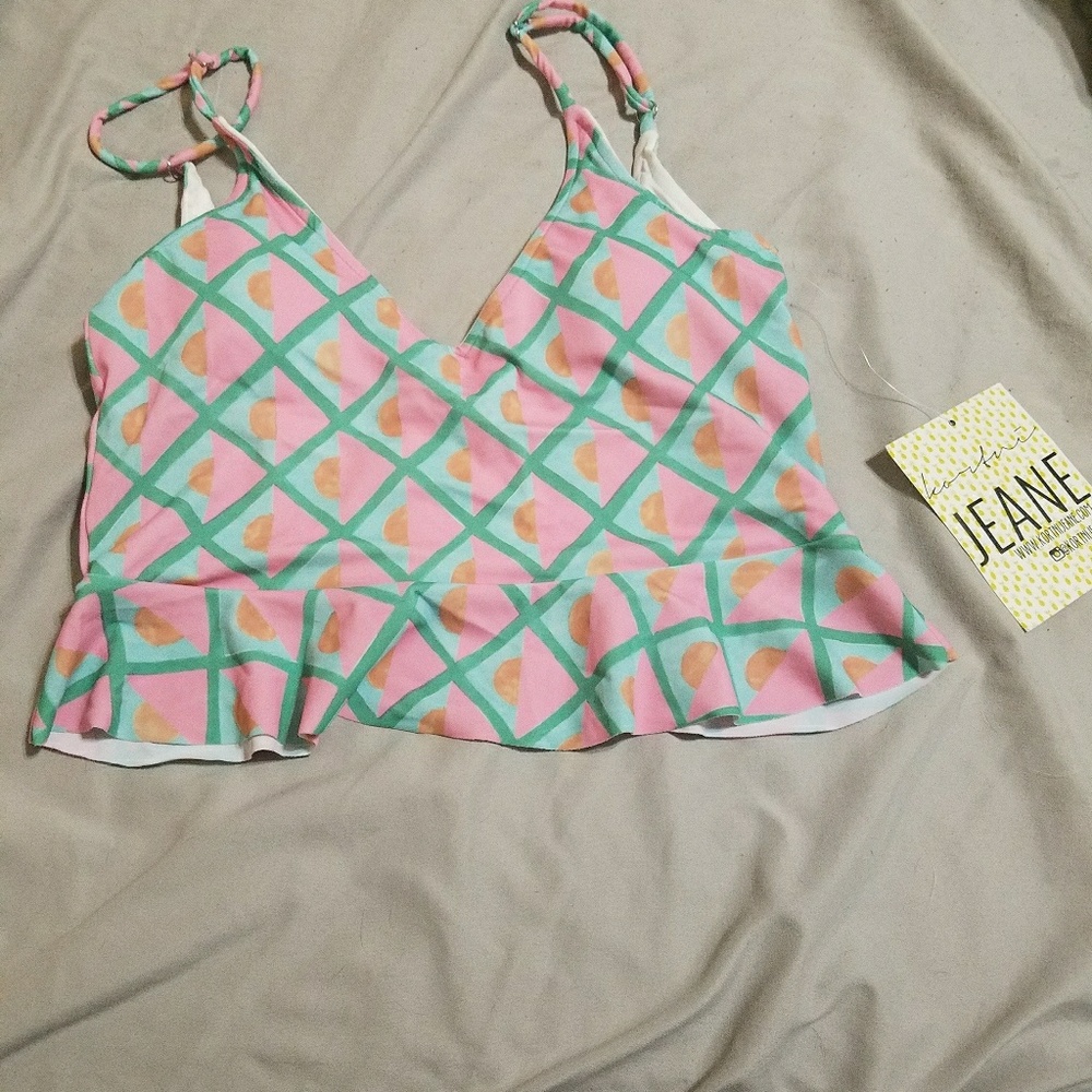 Kortni Jeane scoop back swim top