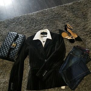 Velvet Pinstripe H&M Blazer