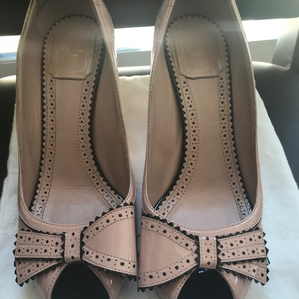 Christian Dior Pink Patent Leather peep Toe❌SOLD❌
