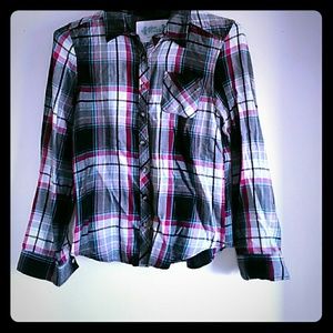 Girls Plaid Button down shirt