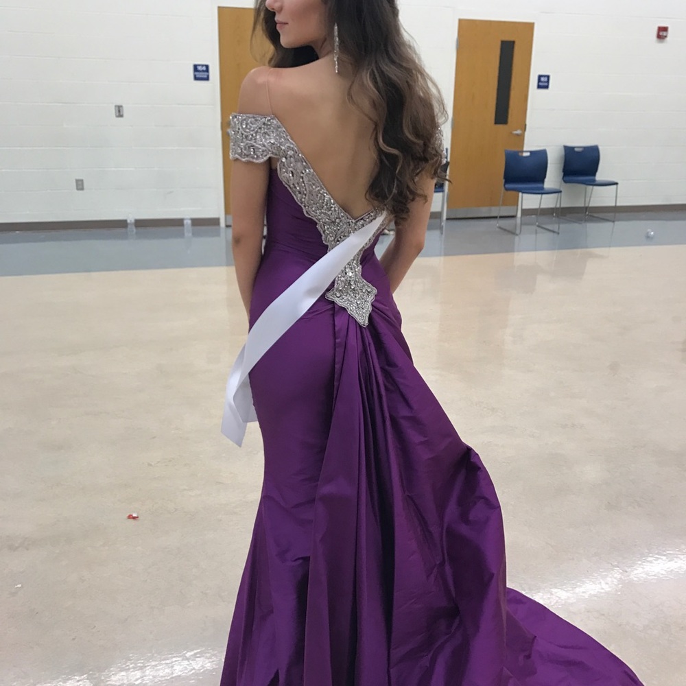 Deep purple pageant/prom gown