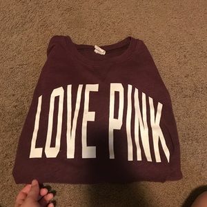 Love Pink long sleeve crew neck