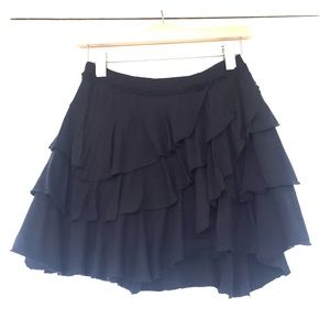 Juicy Couture Black Ruffle Mini Skirt