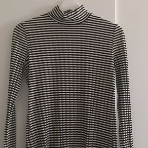 Whistles black and white stripe turtleneck