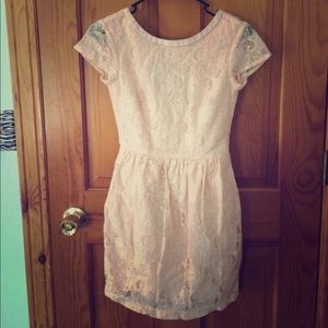 Light pink lace dress