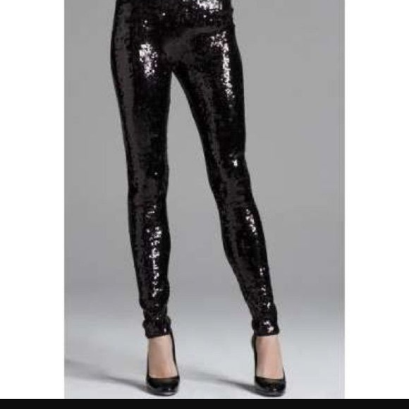 Black sequin leggings - Picture 2 of 3