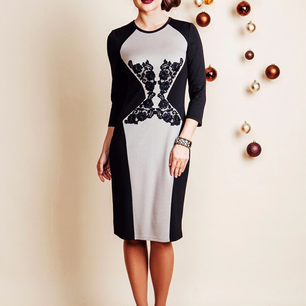 LACE DECOR PARTY DRESS MADE IN EUROPE