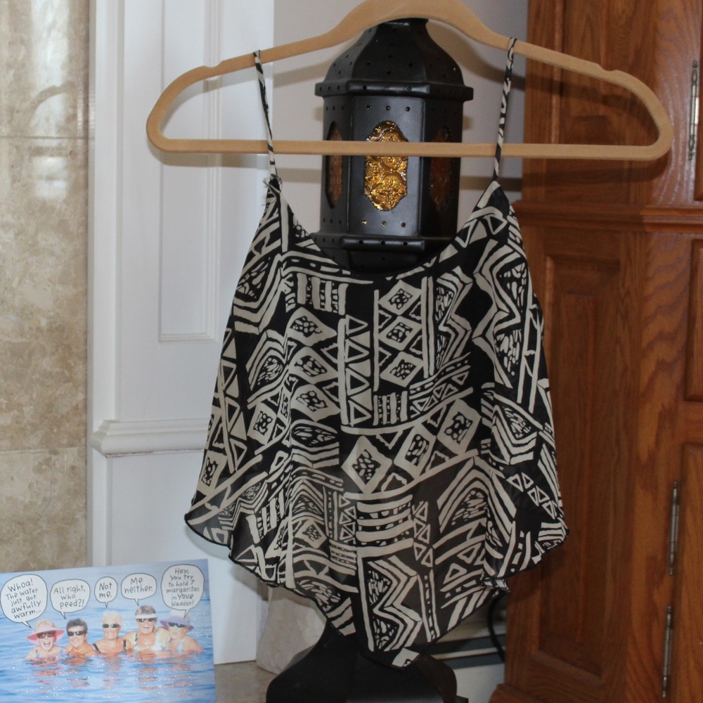 Black and Tan Crop Top