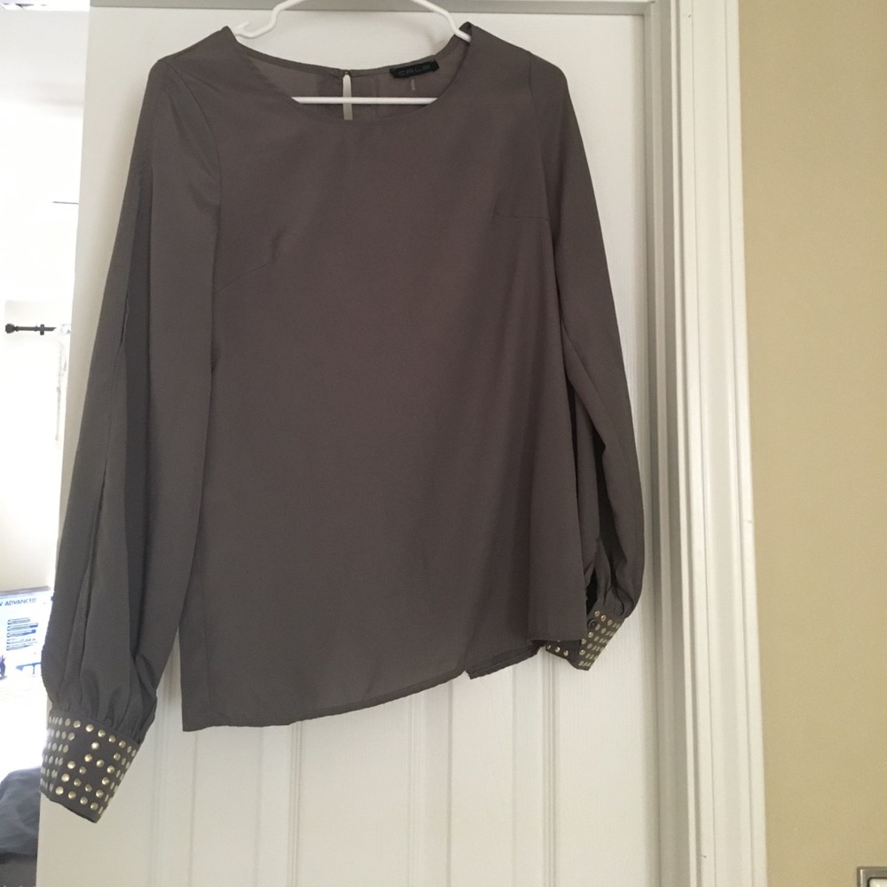 Grey boutique blouse