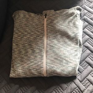 Heathered zip up hoodie