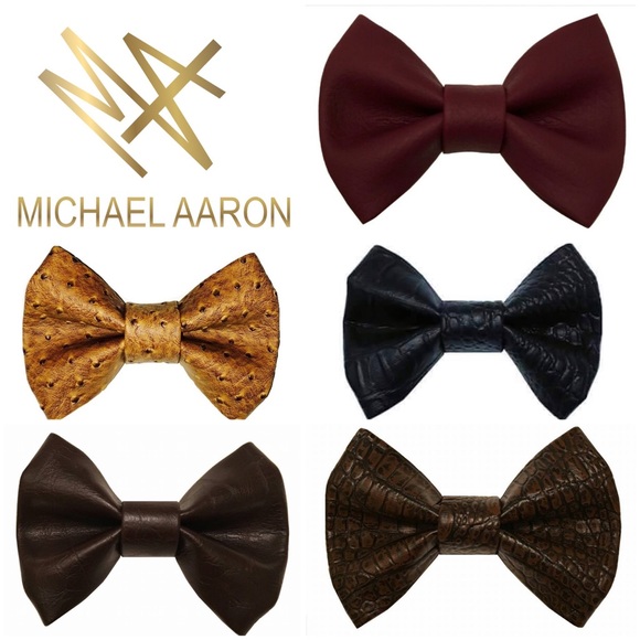 Men's crocodile vinyl bowtie - Picture 2 of 2