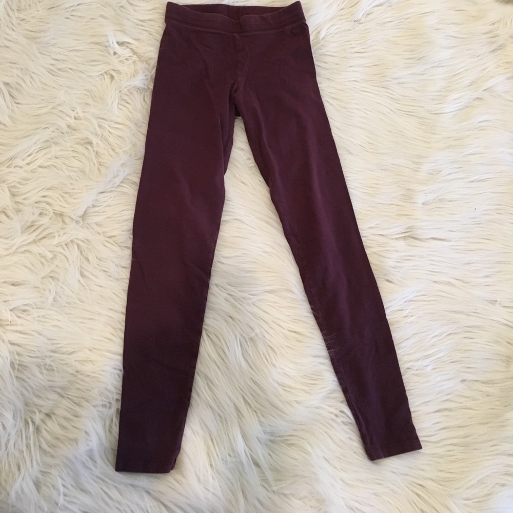 Victoria Secret Burgundy Leggings Size XS