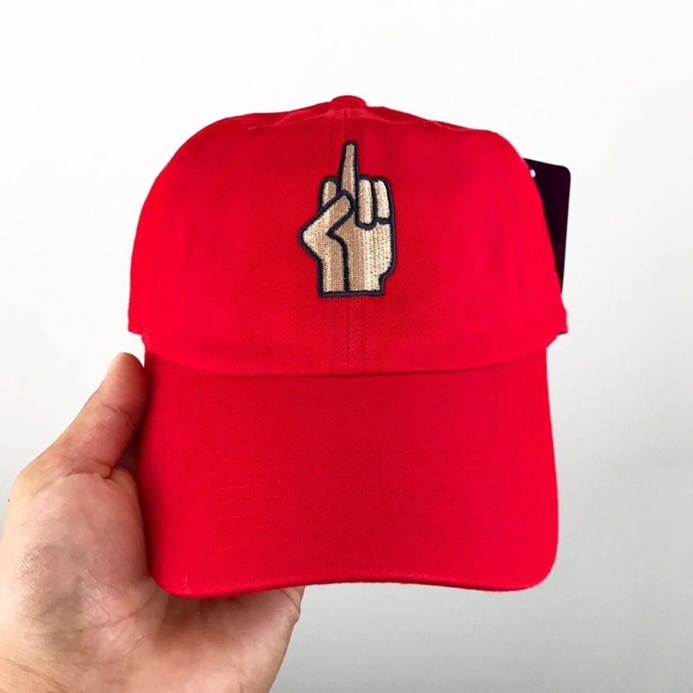 Middle finger dad hat strapback