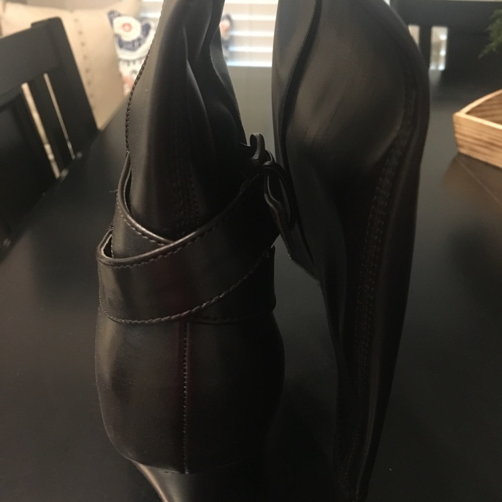Brown Faux Leather Boots