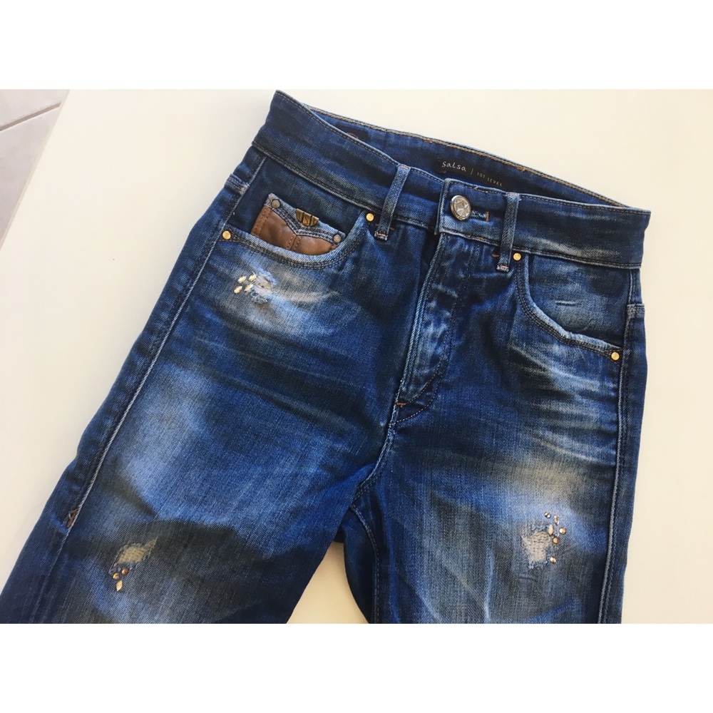 Swarovski-embedded high-waisted Salsa Jeans
