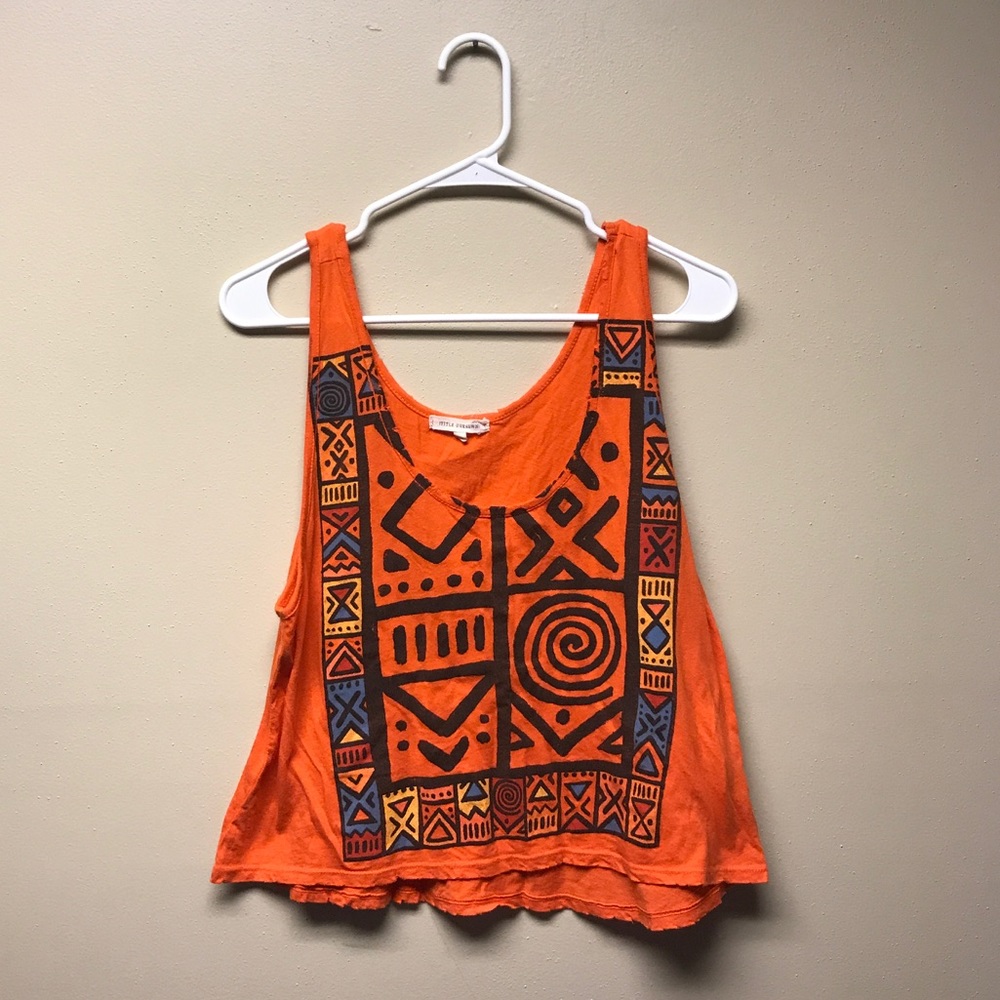 Urban Outfitters Orange Graphic Tank
