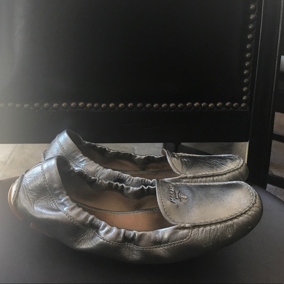 Prada Scrunchable Loafer in Color Silver, Sz 39.5. - Picture 5 of 7
