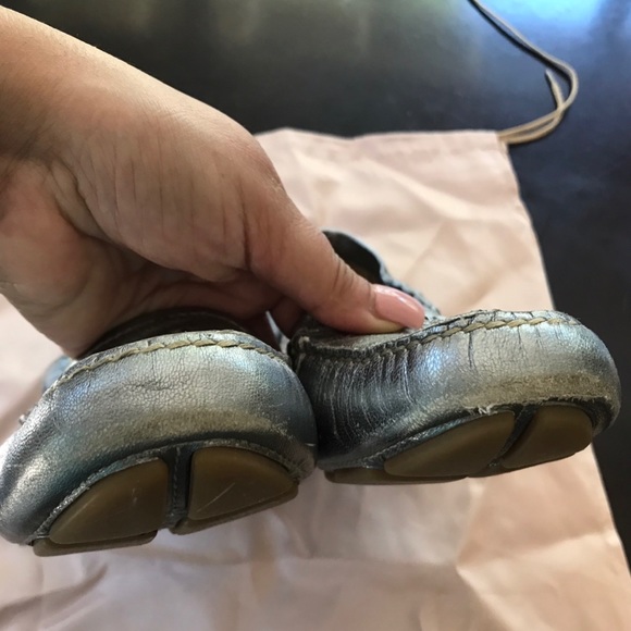 Prada Scrunchable Loafer in Color Silver, Sz 39.5. - Picture 6 of 7