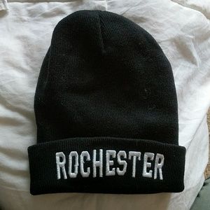 Rochester fitted black hat