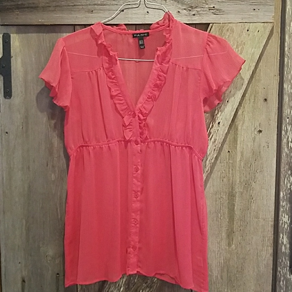 Coral dress shirt