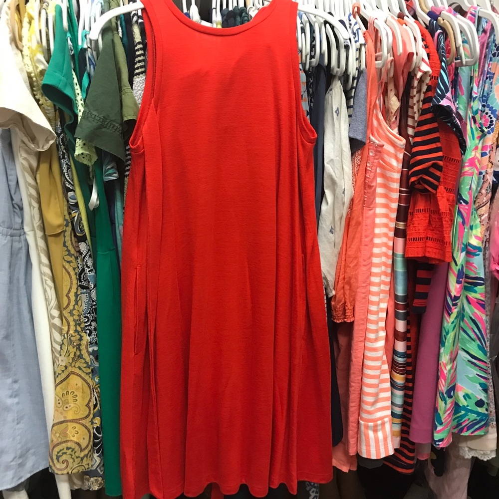 Loft XS orange/red dress XS
