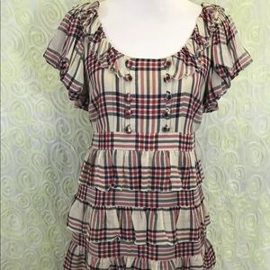 Juicy couture 100% silk gingham dress