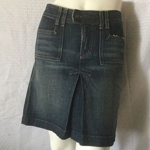7 for all mankind Distressed Denim skirt