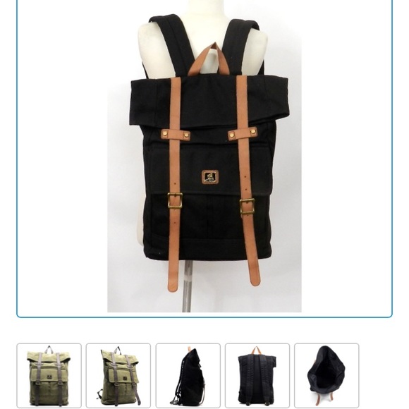 New Military Canvas Backpack Large Green main image 6