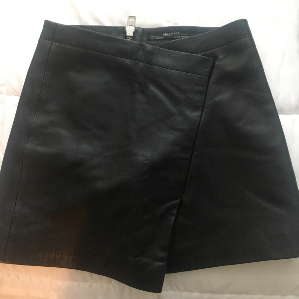 Authentic AllSaints %100 leather skirt