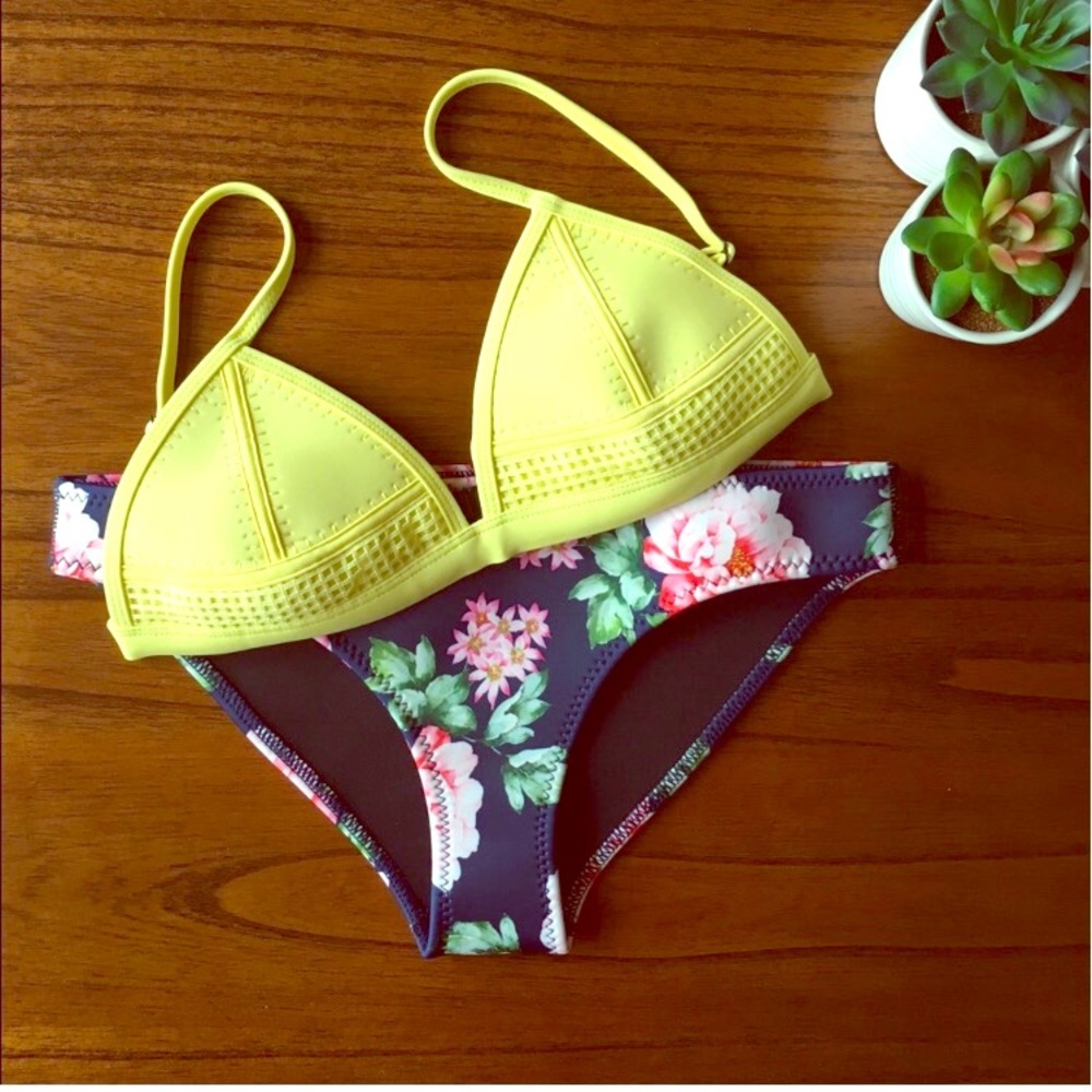 Yellow Floral Bikini