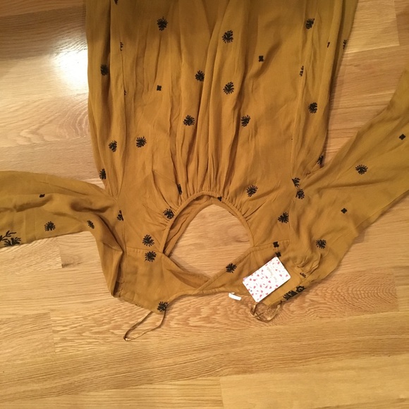 {Free People} Sweet Tennessee Mustard Mini Dress - Picture 4 of 5