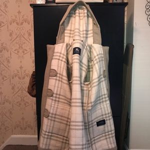 Burberry Hooded Wool Toggle Coat