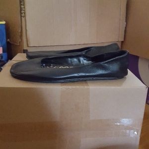 Black leather ballets by Prima 8