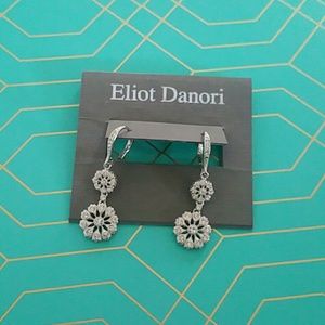 Danori Silver-Tone Crystal Drop Earrings