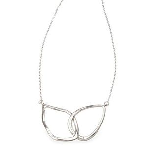 c+i Interlocking Double Teardrop Necklace
