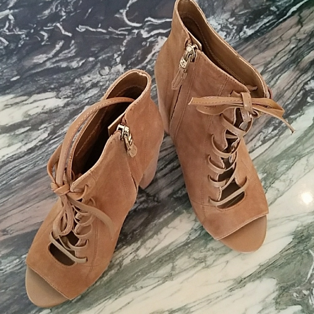 🚫Sam Edelman Yvie Saddle Suede Open Toe Bootie - Picture 4 of 8