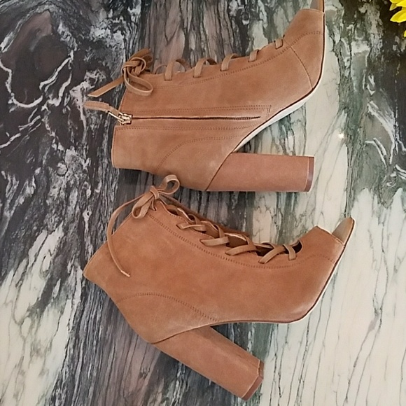 🚫Sam Edelman Yvie Saddle Suede Open Toe Bootie - Picture 6 of 8