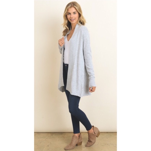 ❗️CLEARANCE❗️Gray Oversized Cardigan Sweater S M L - Picture 2 of 4