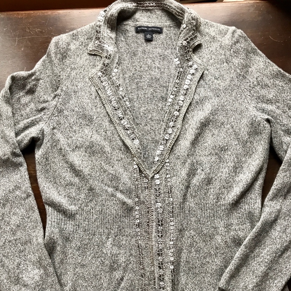 NWOT Banana Republic Embellished Knit Cardigan