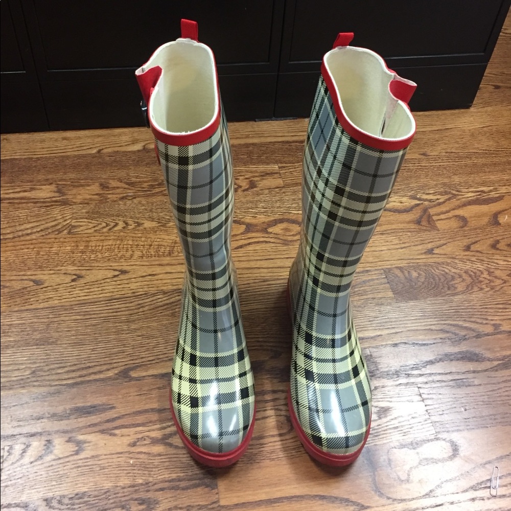 Plaid Rainboots